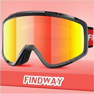 OTG ski goggles anti fog snowboard goggles UV protection helmet compatible youth